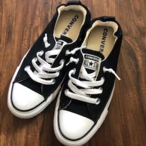 Elastic Back Black Converse Size 6